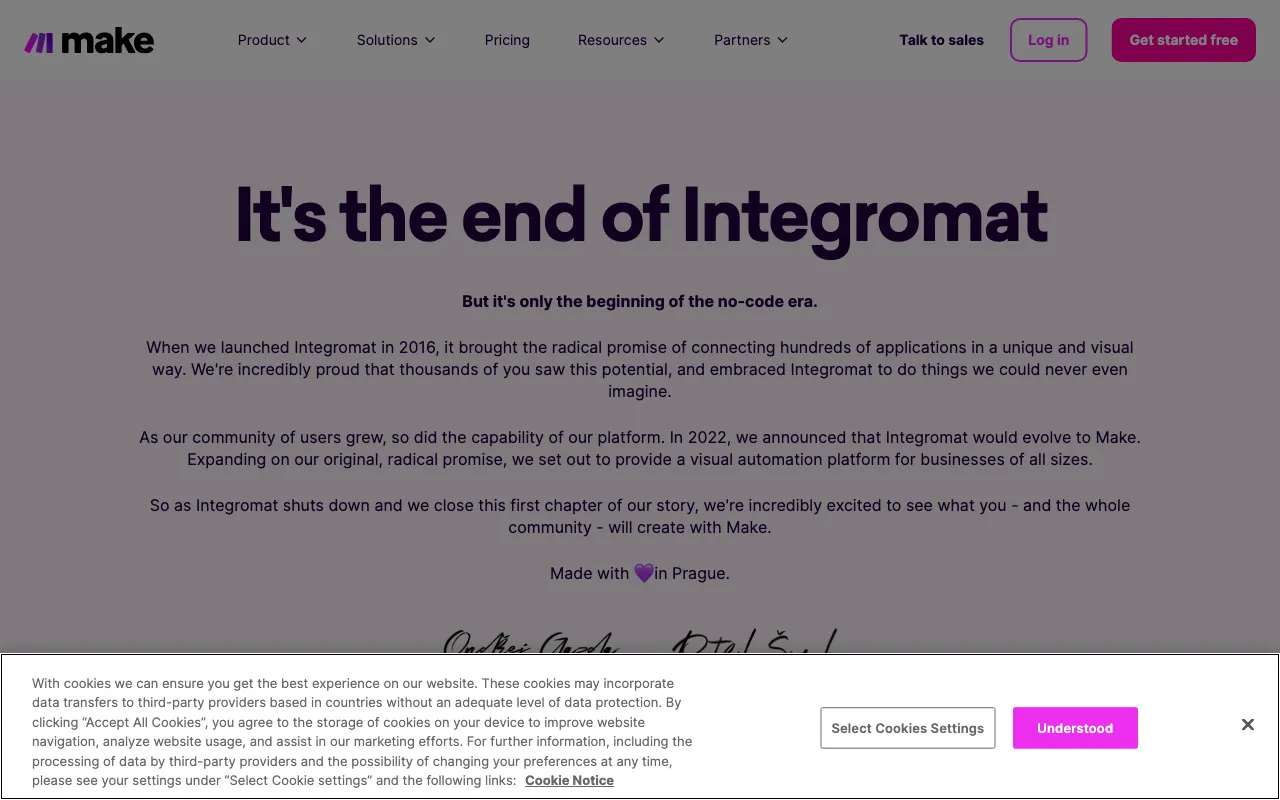 integromat screenshot