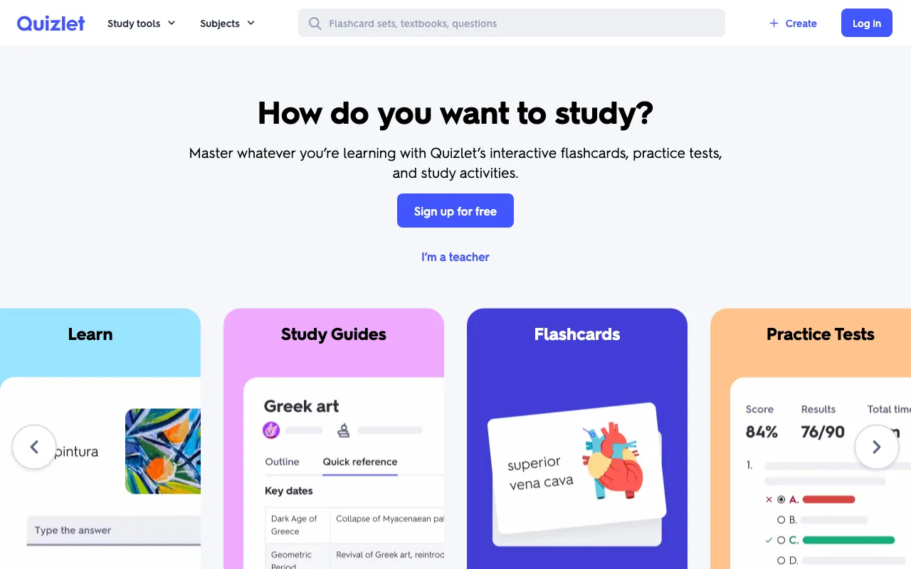 quizlet screenshot